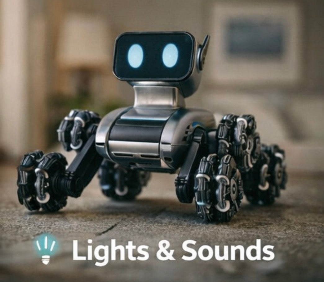 RoboRush™ Smart Robot Dog – 8-Wheel Stunt RC Pet