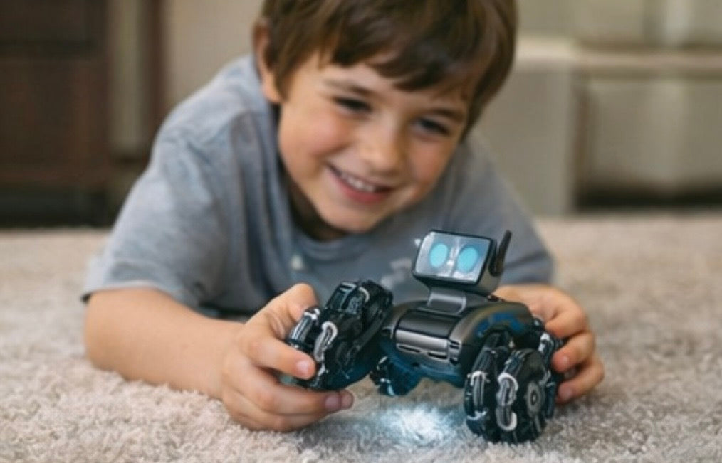 RoboRush™ Smart Robot Dog – 8-Wheel Stunt RC Pet