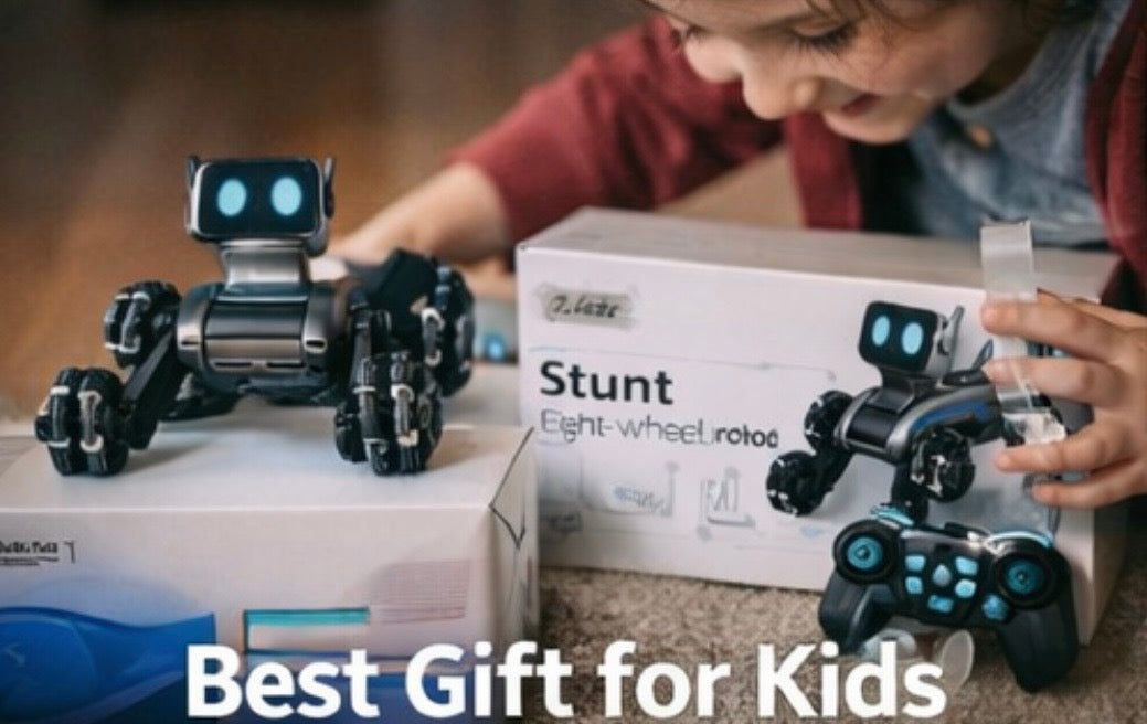 RoboRush™ Smart Robot Dog – 8-Wheel Stunt RC Pet