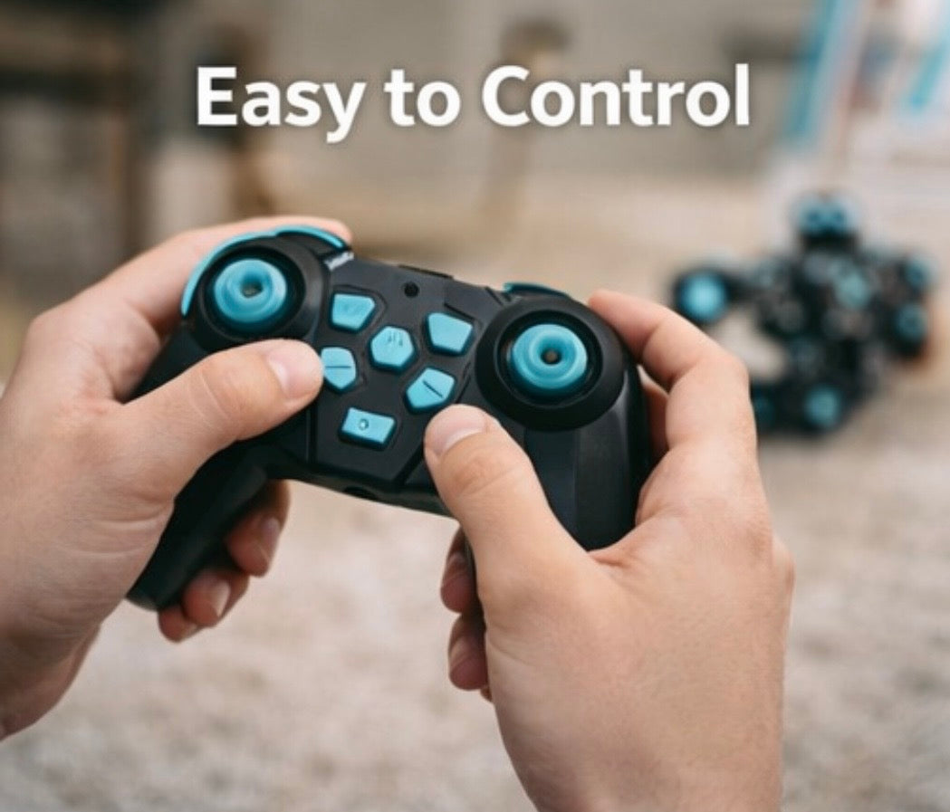 RoboRush™ Smart Robot Dog – 8-Wheel Stunt RC Pet