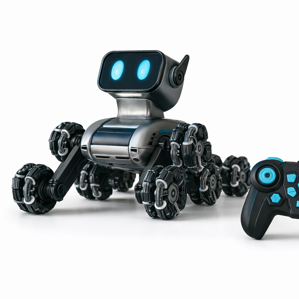 RoboRush™ Smart Robot Dog – 8-Wheel Stunt RC Pet